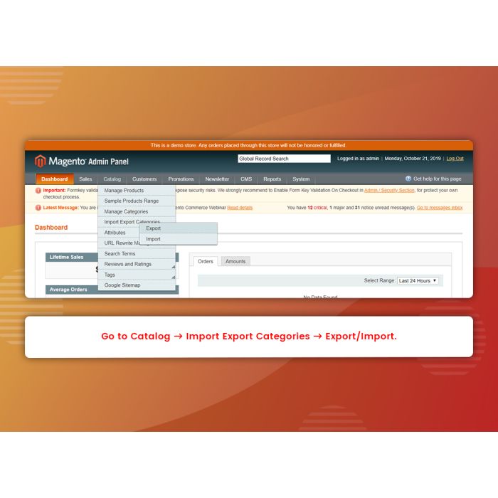 Category Import Export (M1)