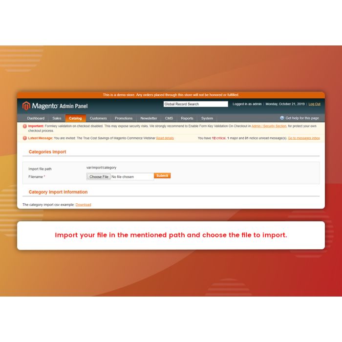 Category Import Export (M1)
