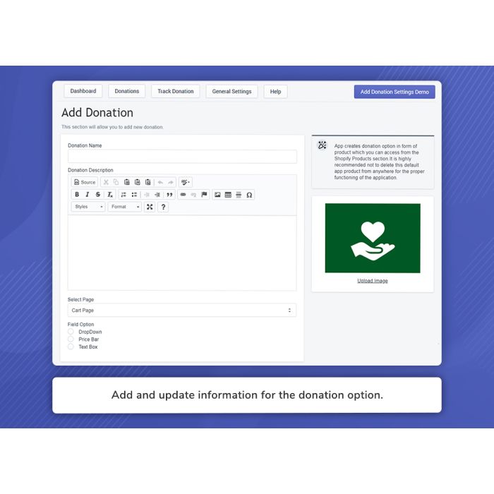 Shopify Charity Donation App