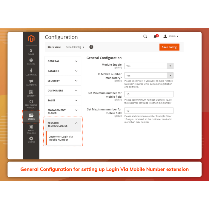 Login Via Mobile Number (M2)