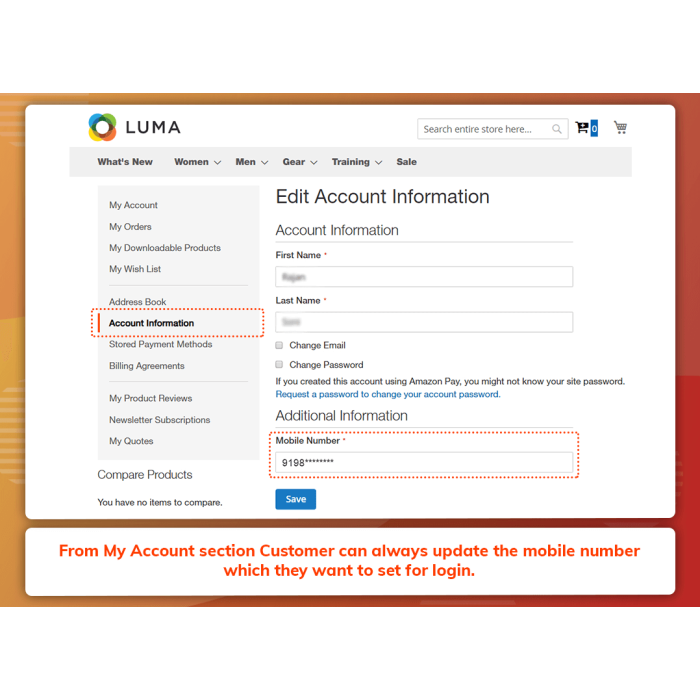 Login Via Mobile Number (M2)