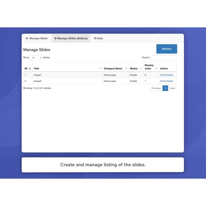 Multi Page Responsive Slider