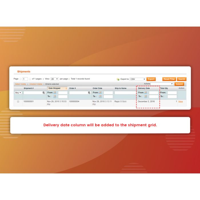 Product Delivery Information (M1)