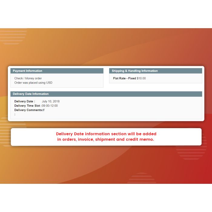 Product Delivery Information (M1)